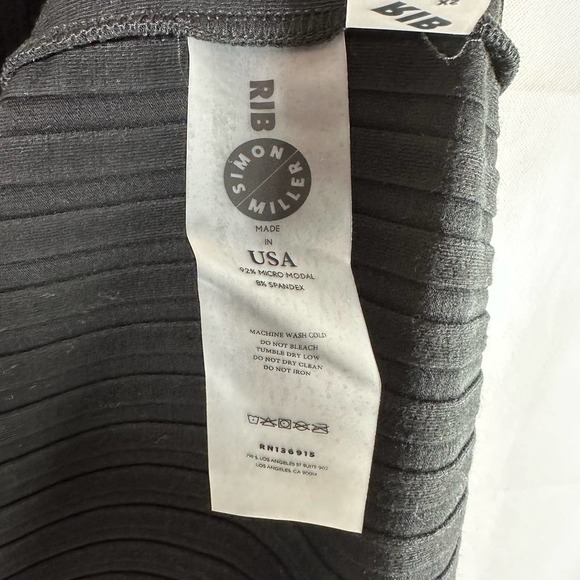 Simon Miller Rib Limosa Black Long Line Open Cardigan Size XS - Picture 5 of 10